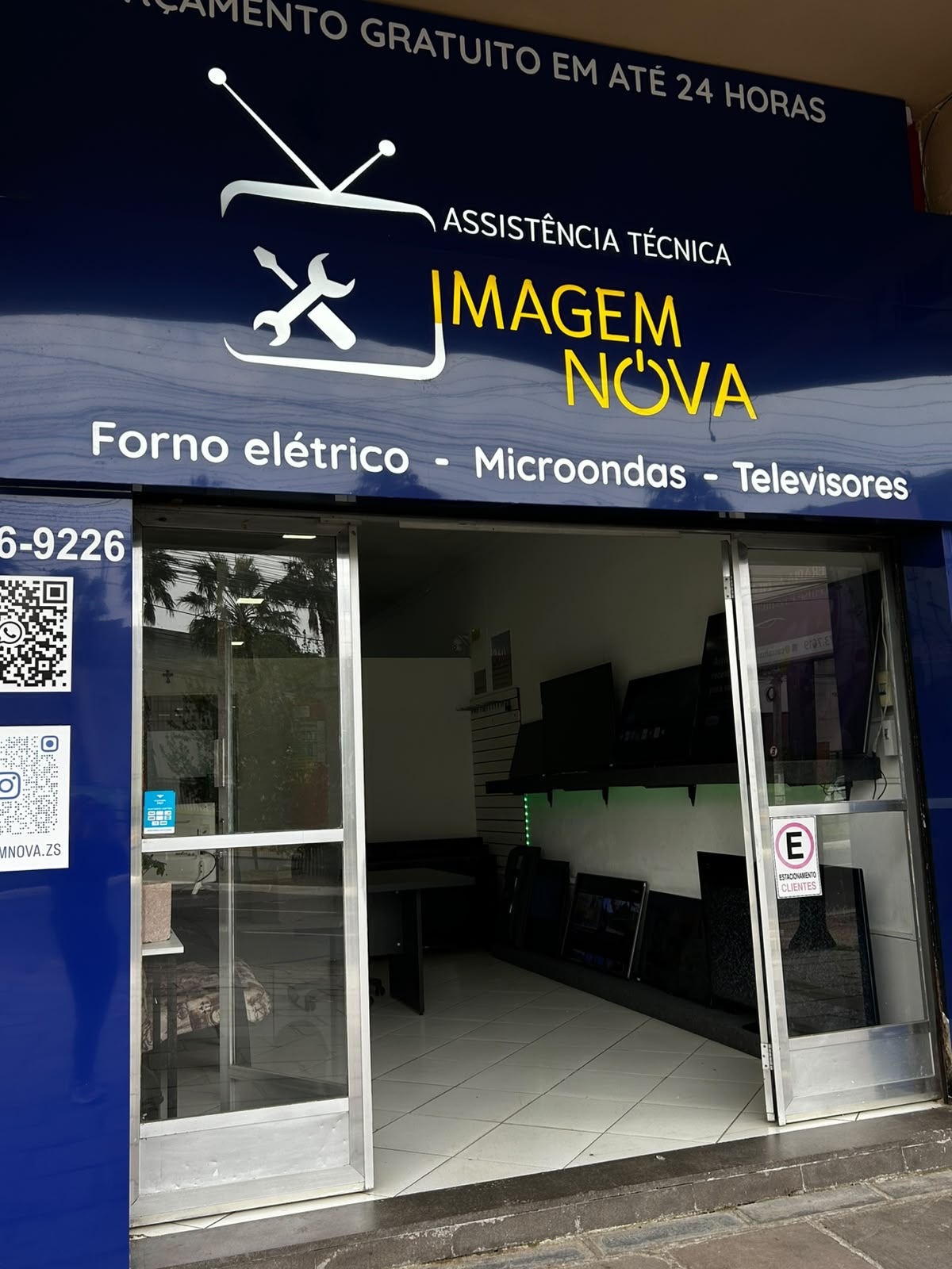Fachada da assistência técnica Imagem Nova Zona Sul na Avenida Juca Batista